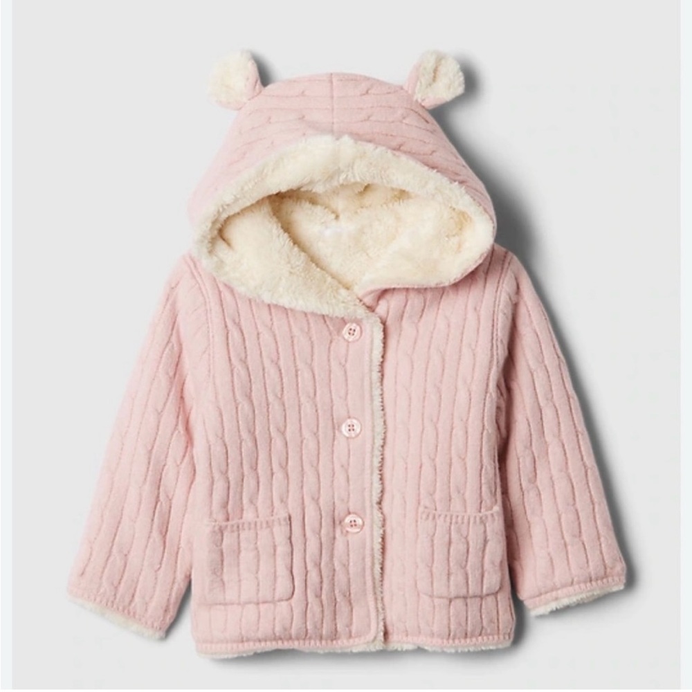 NWT Baby Gap Cozy Sherpa Lined Cardigan